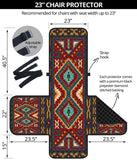 GB-NAT00061-23CH01 Native Red Yellow Pattern Native American 23 Chair Sofa Protector