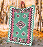 Powwow Store gb nat00415 03 ethnic geometric pink pattern blanket