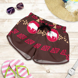 Brown Bison All Over Print Women's Shorts