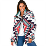 Powwow Storegb nat00146 white geometric native womens padded jacket