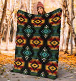 Powwow Store gb nat00321 native american patterns black red blanket