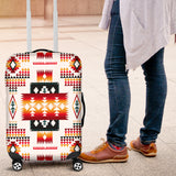 GB-NAT00075 White Tribes Pattern Native American Luggage Covers