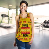 Powwow Store gb nat00302 02 yellow tribes pattern native american womens racerback tank