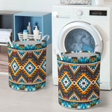 Powwow Store gb nat00406 yellow aztec geometric laundry basket