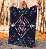 Powwow Store gb nat00565 dark color tribal pattern blanket