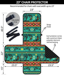 Kokopelli Myth Turquoise Native American 23" Chair Sofa Protector - Powwow Store