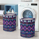 Powwow Store gb nat00380 purple tribe pattern laundry basket