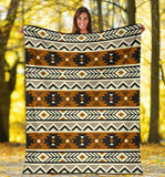 Powwow Store gb nat00522 brown seamless pattern blanket