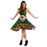 Indigenous Green Native American 3D Dress - Powwow Store