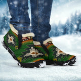 Southwest Green Symbol Native American Winter Sneaker - Powwow Store