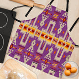 GB-NAT00062-07 Light Purple Tribe Design Native American Apron