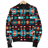 Powwow Storegb nat00573 light neon blue pattern mens bomber jacket