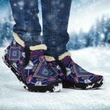 Naumaddic Arts Purple  Native American Winter Sneakers - Powwow Store