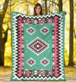 Powwow Store gb nat00415 03 ethnic geometric pink pattern blanket