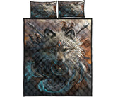 Wolf Warriror Native American Quilt Bed Set