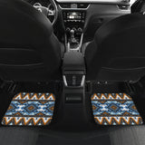 Powwow Store gb nat00613 retro colors tribal seamless front and back car mats set of 4