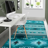 Powwow Store gb nat00602 blue light pattern area rug