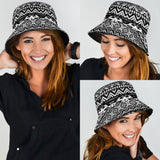 GB-NAT00441 Black Pattern Native  Bucket Hat