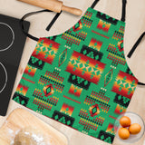 Powwow Store gb nat00046 05 green tribes pattern native american apron