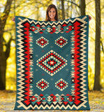 Powwow Store gb nat00415 ethnic geometric red pattern premium blanket