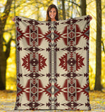 GB-NAT00571 Pattern Brow And Red Premium Blanket