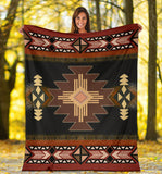 Powwow Store gb nat00139 brown geometric native american blanket