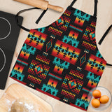 Powwow Store gb nat00046 02 black native tribes pattern native american apron