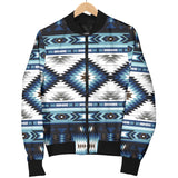 Powwow Storegb nat00528 blue colors pattern womens bomber jacket