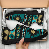 GB-NAT00509 Green Ethnic Aztec Pattern Sneaker