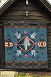 QLT-0006 - Pattern Blue Mandala Premium Quilt