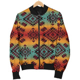 Powwow Storegb nat00541 blue orange womens bomber jacket