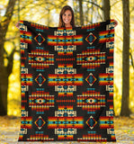 Powwow Store gb nat00402 black pattern native blanket