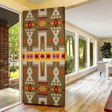 GB-NAT00062-10 Light Brown Tribe Design Native American Door Sock
