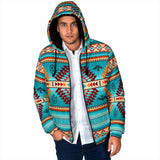 Powwow Storepatten blue native mens padded hooded jacket 2