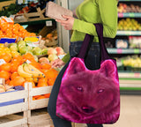 Dreamcatcher Wolf Art Grocery Bags NEW