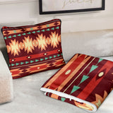 GB-NAT00510 Red Ethnic Pattern Pillow Blanket