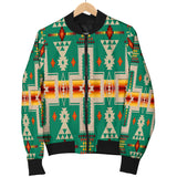 Powwow Store gb nat00062 08 green tribe design native mens bomber jacket