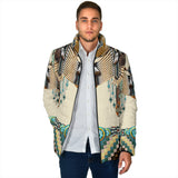 Powwow Storegb nat00059 brown pattern breastplat mens padded jacket