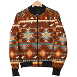 GB-NAT00580 Pattern With Birds Men's Bomber Jacket