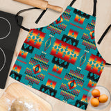 Powwow Store gb nat00046 14 blue native tribes pattern native american apron