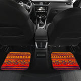 Powwow Store gb nat00576pattern color orange front and back car mats set of 4