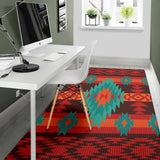 Powwow Store gb nat00611 red geometric pattern area rug