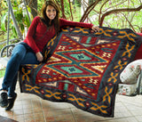 Native Red Yellow Native American Premium Quilt