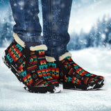 Navy Native Tribes Pattern Native American Winter Sneakers - Powwow Store