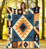 Powwow Store gb nat00427 navy arrow pattern blanket