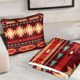 Powwow Storegb nat00510 red ethnic pattern pillow blanket