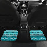 Powwow Store gb nat00602 blue light pattern front and back car mats set of 4