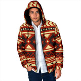 GB-NAT00521 Seamless Ethnic Pattern Men's Padded Hooded Jacket