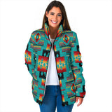 Powwow Storegb nat00046 01 tribes pattern womens padded jacket new