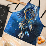 Blue Galaxy Dreamcatcher Native American Apron - ProudThunderbird